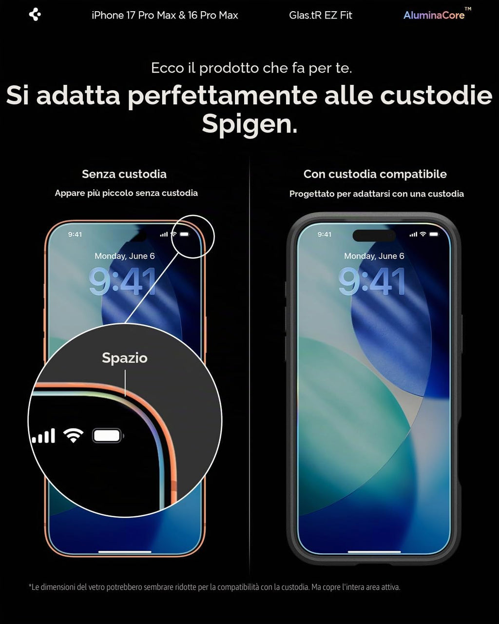 Spigen EZ Fit Vetro Temperato [2 Pezzi] per iPhone 16 - ChargeCover