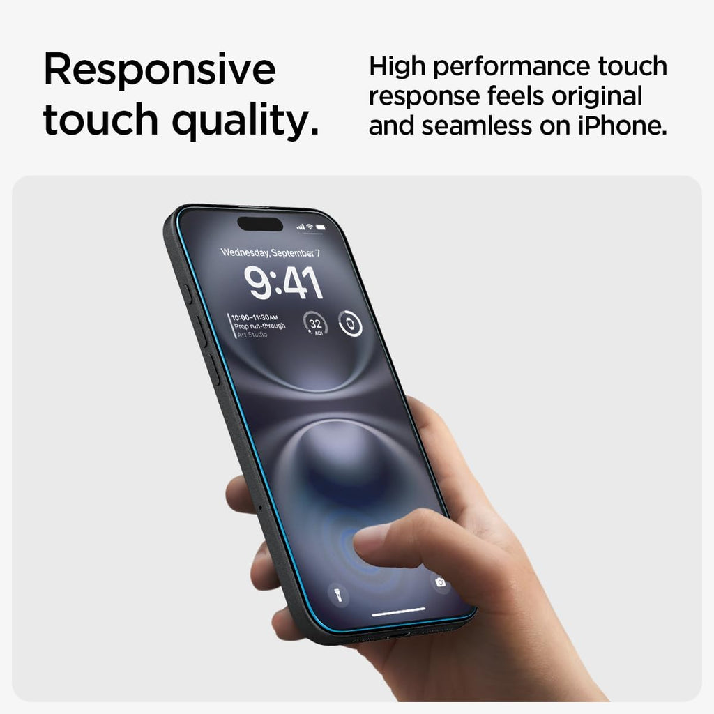 Spigen EZ Fit Vetro Temperato [2 Pezzi] per iPhone 16 - ChargeCover
