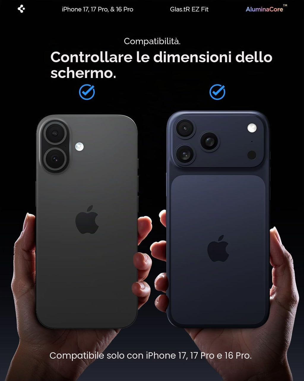 Spigen EZ Fit Vetro Temperato [2 Pezzi] per iPhone 16 - ChargeCover