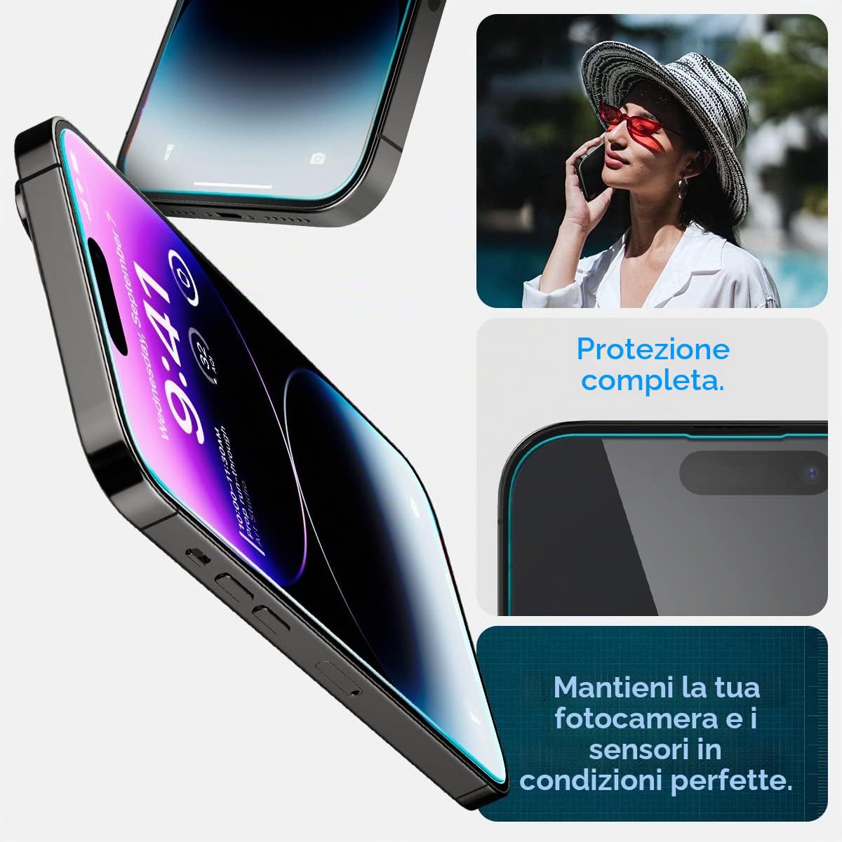Spigen EZ Fit Vetro Temperato [2 Pezzi] per iPhone 16 - ChargeCover