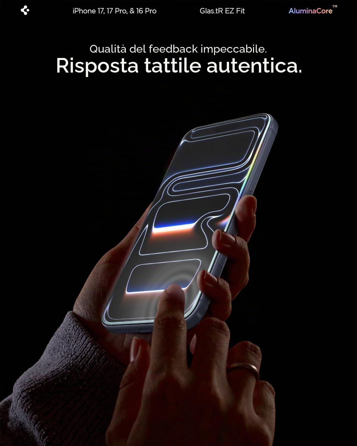 Spigen EZ Fit Vetro Temperato [2 Pezzi] per iPhone 16 - ChargeCover