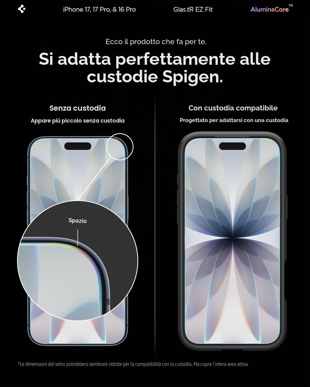 Spigen EZ Fit Vetro Temperato [2 Pezzi] per iPhone 16 - ChargeCover