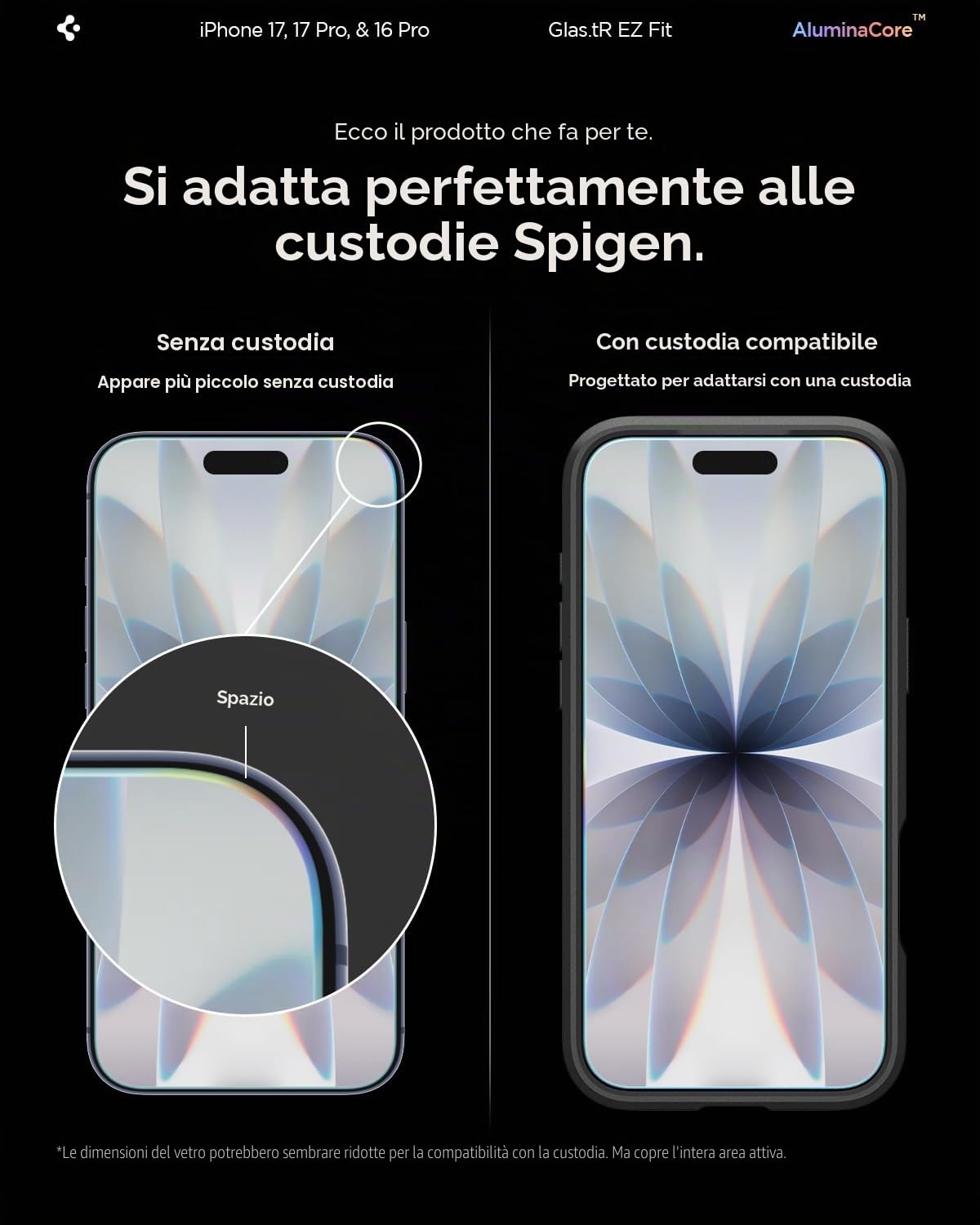 Spigen EZ Fit Vetro Temperato [2 Pezzi] per iPhone 16 - ChargeCover