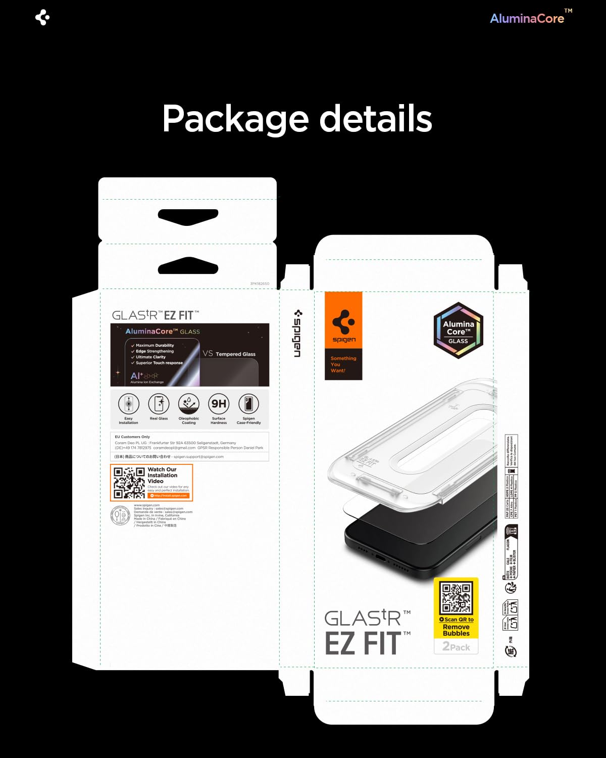 Spigen EZ Fit Vetro Temperato [2 Pezzi] per iPhone 16 - ChargeCover