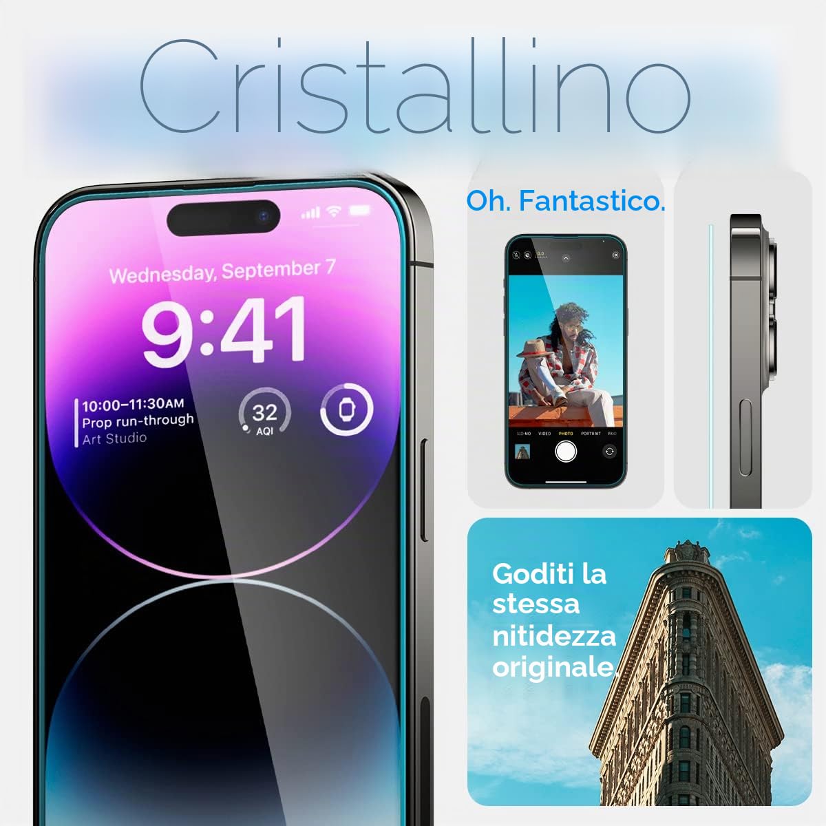 Spigen EZ Fit Vetro Temperato [2 Pezzi] per iPhone 16 - ChargeCover