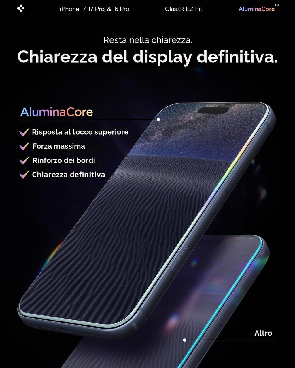 Spigen EZ Fit Vetro Temperato [2 Pezzi] per iPhone 16 - ChargeCover