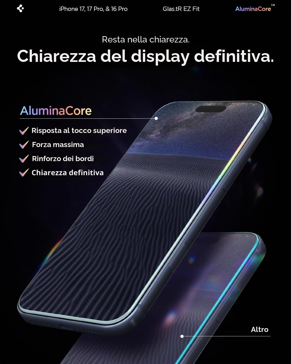 Spigen EZ Fit Vetro Temperato [2 Pezzi] per iPhone 16 - ChargeCover