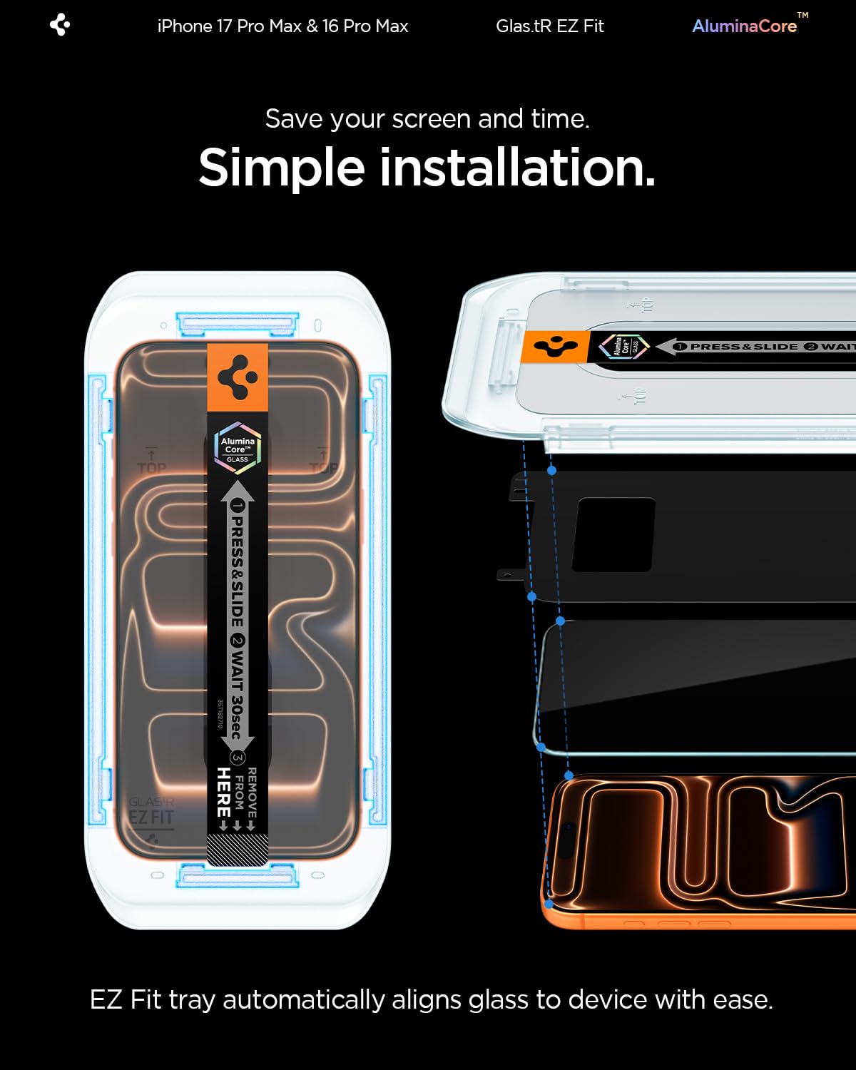 Spigen EZ Fit Vetro Temperato [2 Pezzi] per iPhone 16 - ChargeCover