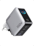 UGREEN Nexode Pro 100W Caricatore USB C Ricarica Rapido Schermo TFT | 4 Porte, PD 3.0, PPS 45W, Compatibile con Galaxy S26/ S25 Ultra MacBook iPad, iPhone 17 Pro Max Air 16 15 14 13 Steam Deck - ChargeCover