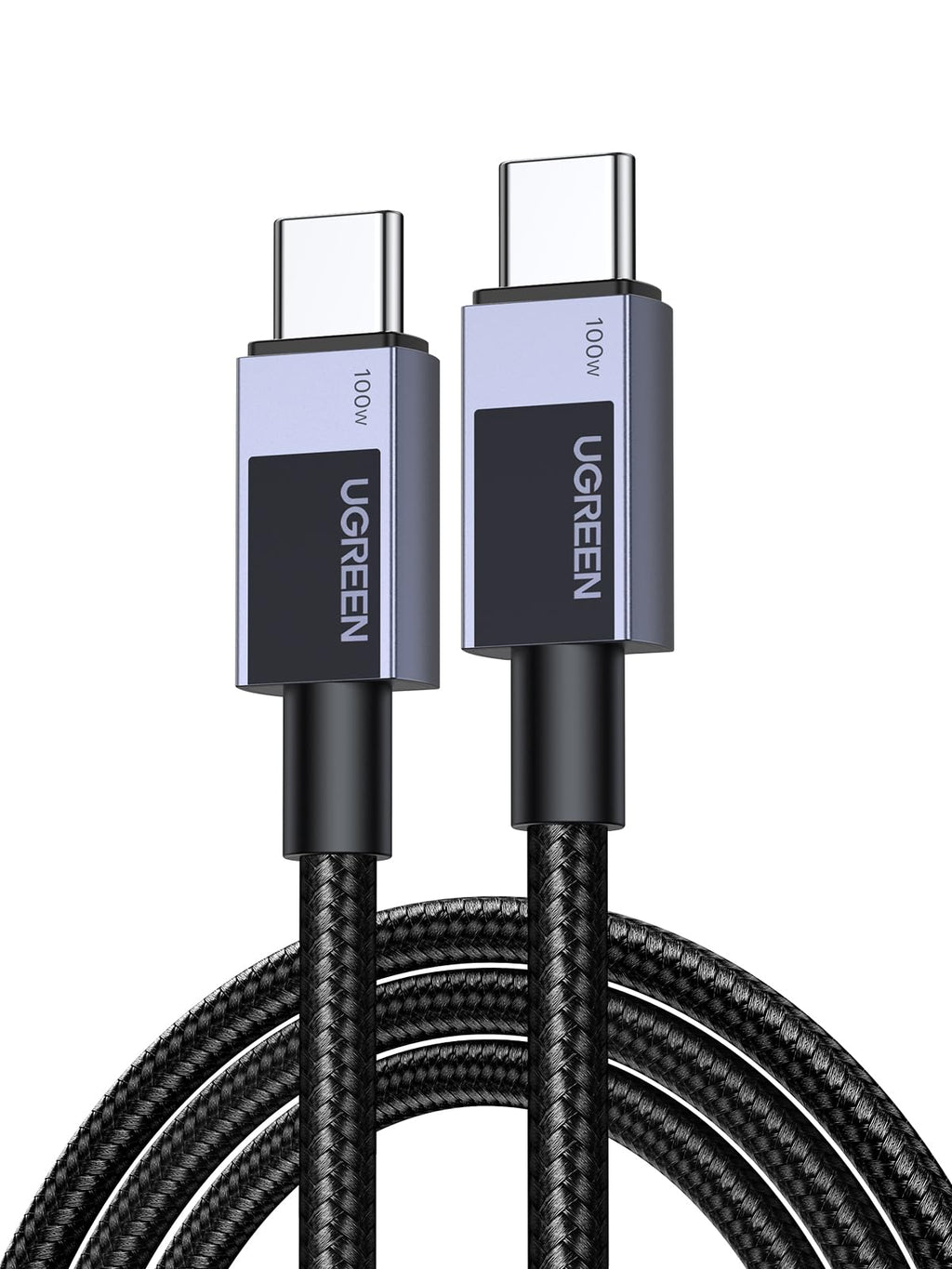 UGREEN Zapix Cavo USB C 100W PD3.0 Ricarica Rapida Nylon Intrecciato (1M) | Type C Lega di Alluminio 20V 5A, Compatibile con MacBook, iPad, iPhone 17 Pro Max Air/16/15, Galaxy S26/S25, Pixel 10/9. - ChargeCover