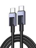 UGREEN Zapix Cavo USB C 100W PD3.0 Ricarica Rapida Nylon Intrecciato (1M) | Type C Lega di Alluminio 20V 5A, Compatibile con MacBook, iPad, iPhone 17 Pro Max Air/16/15, Galaxy S26/S25, Pixel 10/9. - ChargeCover