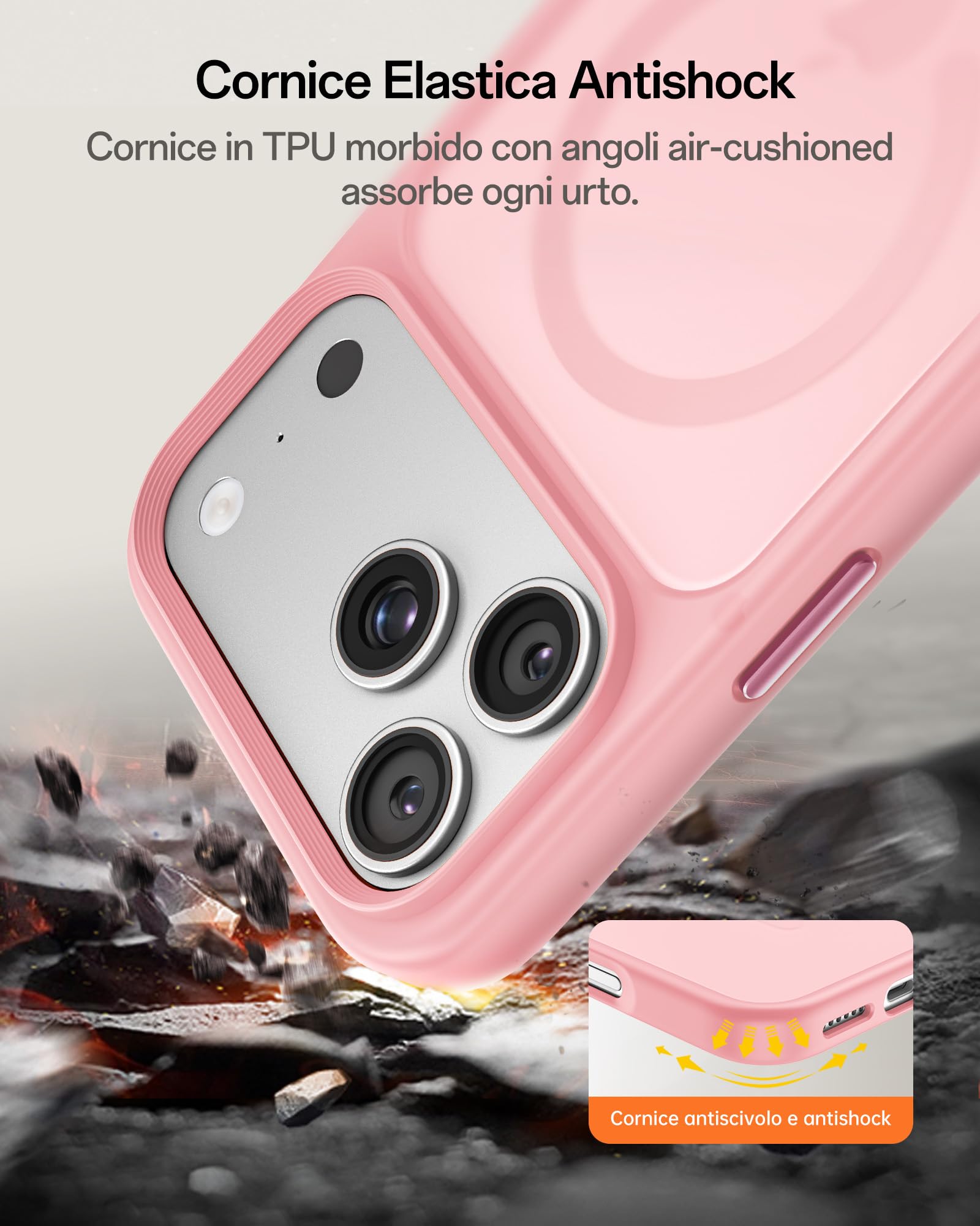 UNBREAKcable Custodia Magnetica per iPhone 16 Pro da 6,3 Pollici, Compatibile con MagSafe, Protezione Completa della Fotocamera, Custodia Sottile Antiurto e Anticaduta per Telefono - Verde Scuro - ChargeCover