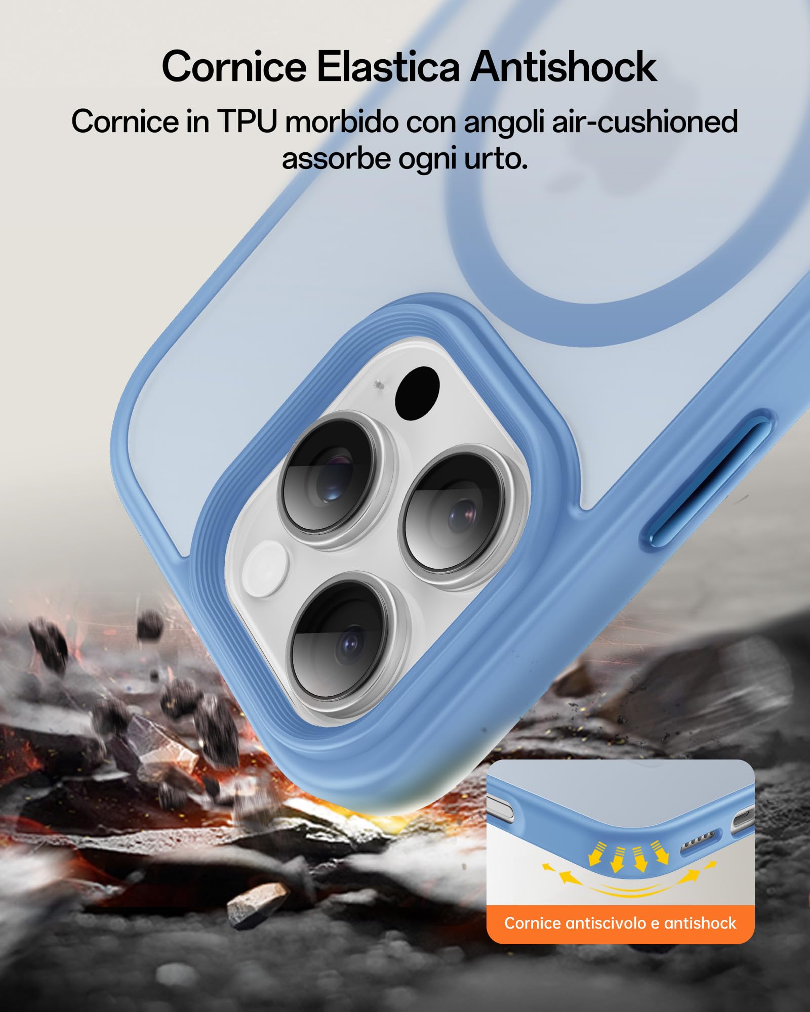 UNBREAKcable Custodia Magnetica per iPhone 16 Pro da 6,3 Pollici, Compatibile con MagSafe, Protezione Completa della Fotocamera, Custodia Sottile Antiurto e Anticaduta per Telefono - Verde Scuro - ChargeCover