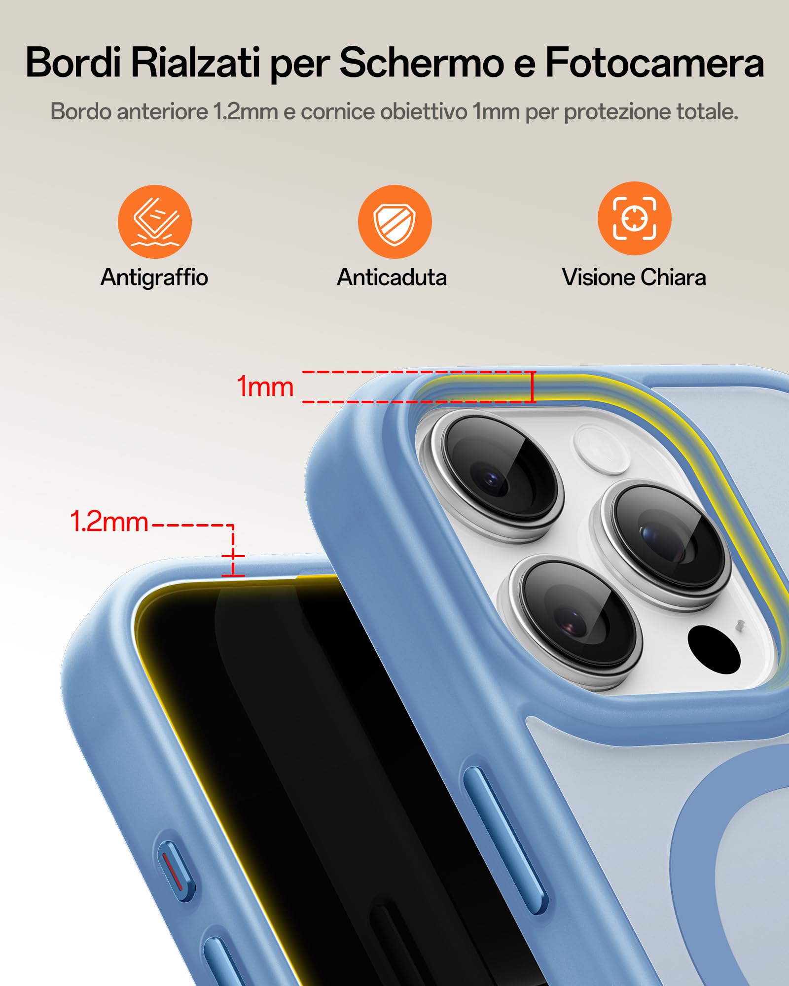 UNBREAKcable Custodia Magnetica per iPhone 16 Pro da 6,3 Pollici, Compatibile con MagSafe, Protezione Completa della Fotocamera, Custodia Sottile Antiurto e Anticaduta per Telefono - Verde Scuro - ChargeCover