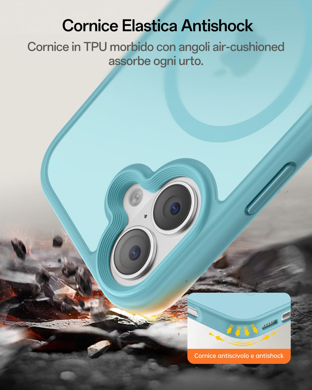 UNBREAKcable Custodia Magnetica per iPhone 16 Pro da 6,3 Pollici, Compatibile con MagSafe, Protezione Completa della Fotocamera, Custodia Sottile Antiurto e Anticaduta per Telefono - Verde Scuro - ChargeCover