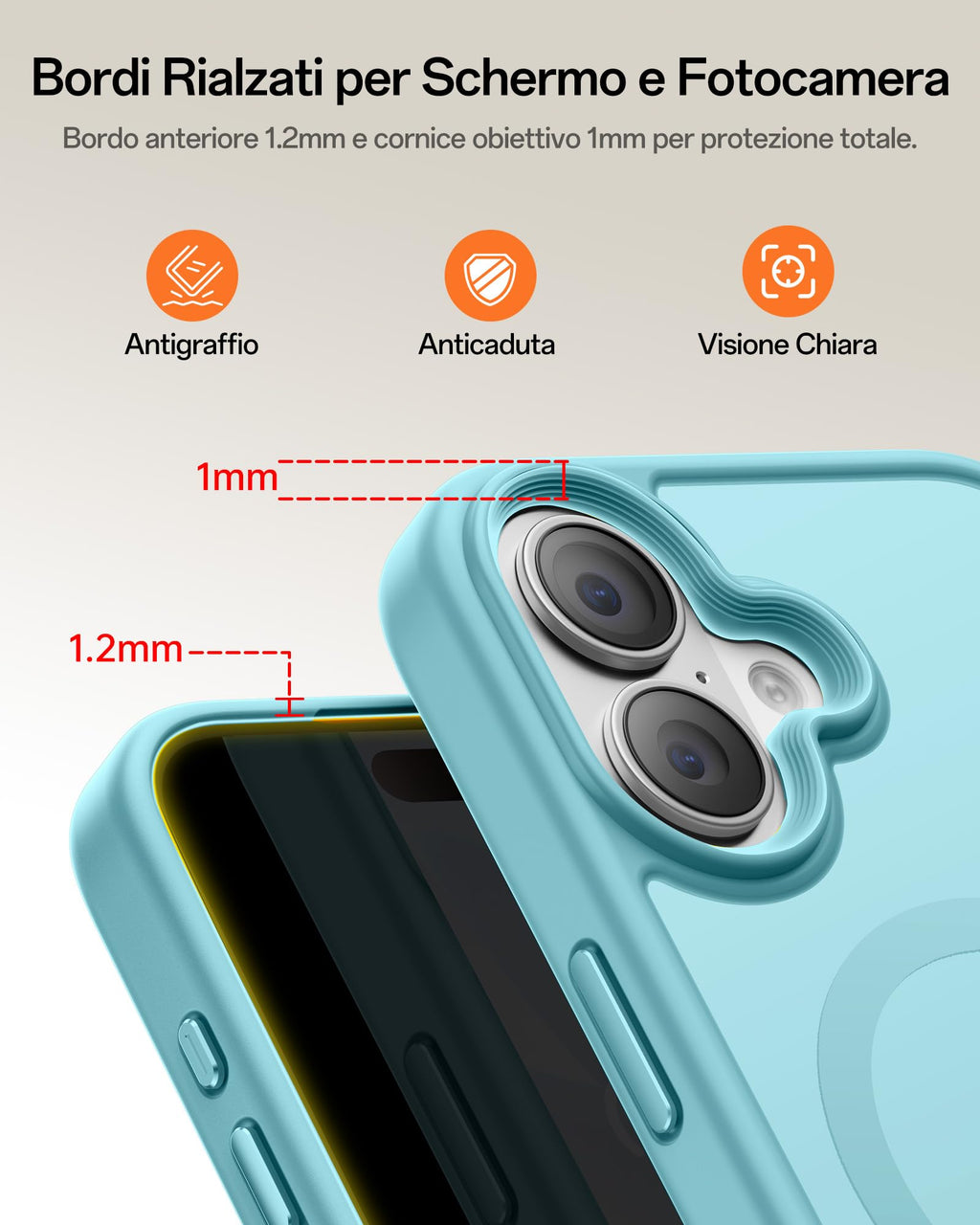UNBREAKcable Custodia Magnetica per iPhone 16 Pro da 6,3 Pollici, Compatibile con MagSafe, Protezione Completa della Fotocamera, Custodia Sottile Antiurto e Anticaduta per Telefono - Verde Scuro - ChargeCover