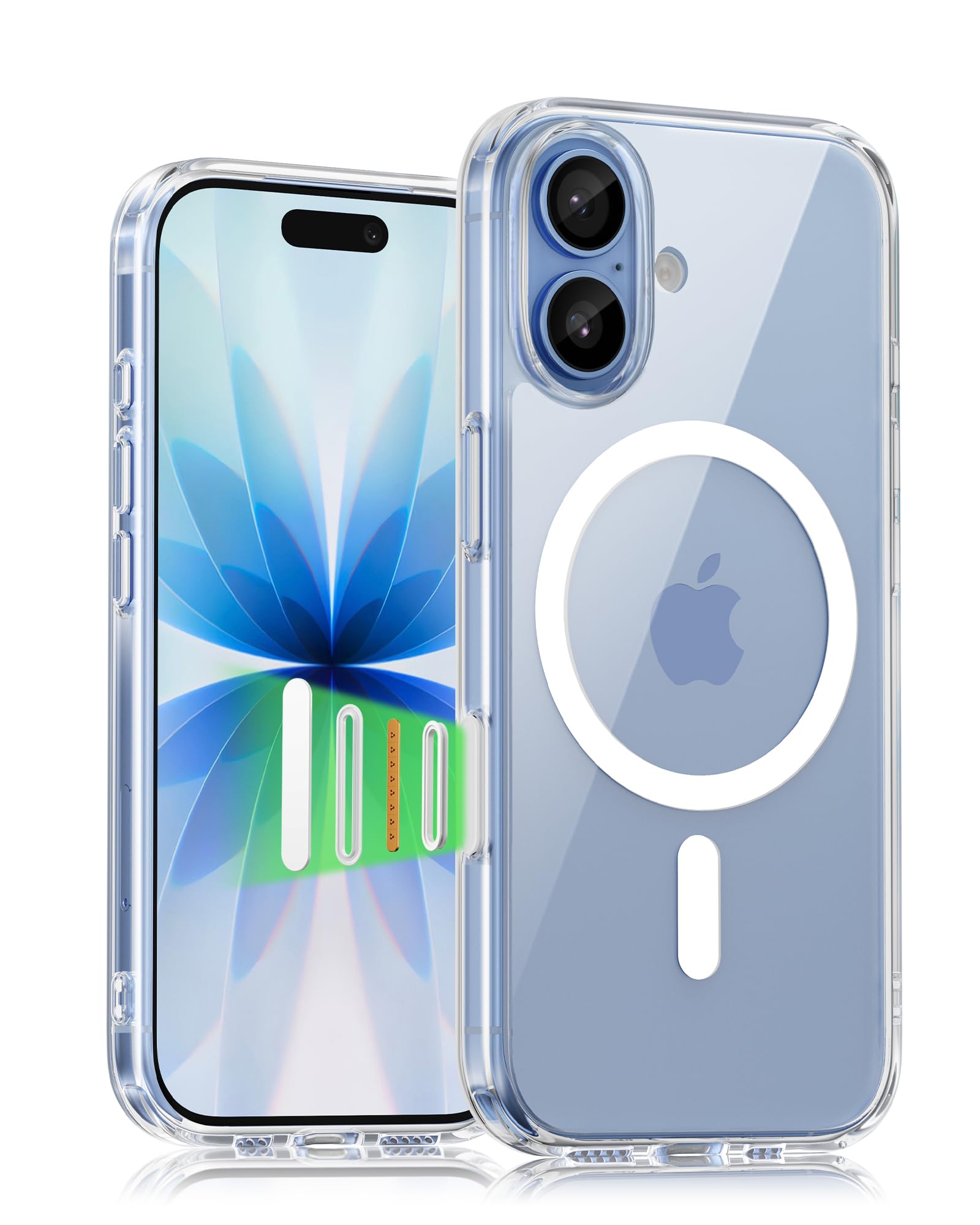 UNBREAKcable Custodia Magnetica per iPhone 16 Pro da 6,3 Pollici, Compatibile con MagSafe, Protezione Completa della Fotocamera, Custodia Sottile Antiurto e Anticaduta per Telefono - Verde Scuro - ChargeCover