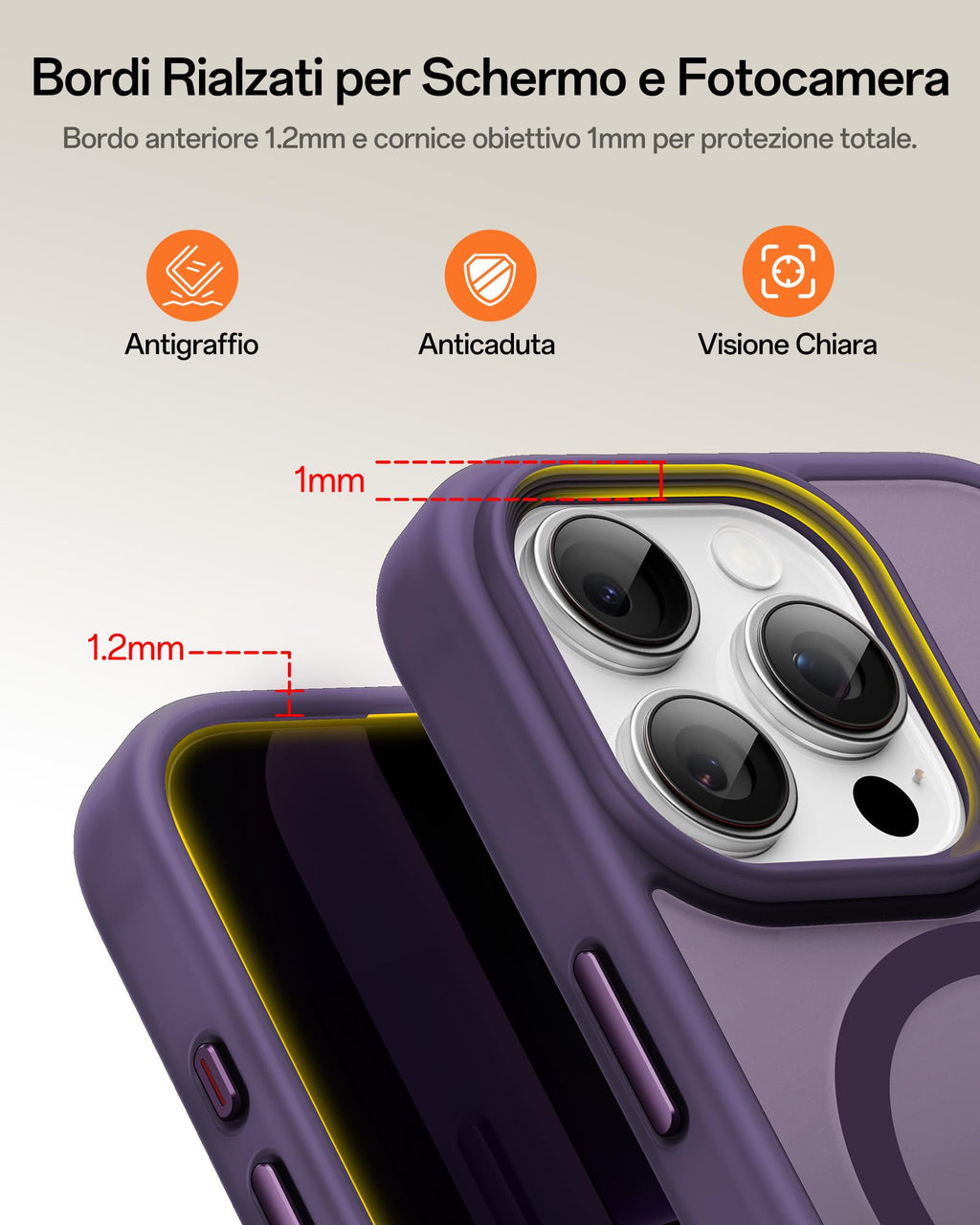 UNBREAKcable Custodia Magnetica per iPhone 16 Pro da 6,3 Pollici, Compatibile con MagSafe, Protezione Completa della Fotocamera, Custodia Sottile Antiurto e Anticaduta per Telefono - Verde Scuro - ChargeCover