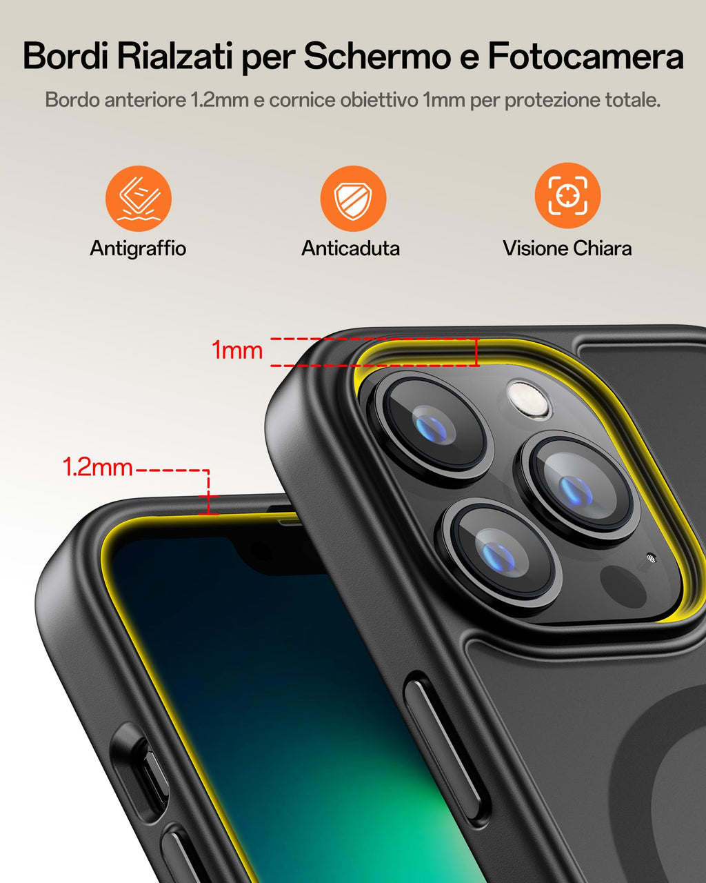 UNBREAKcable Custodia Magnetica per iPhone 16 Pro da 6,3 Pollici, Compatibile con MagSafe, Protezione Completa della Fotocamera, Custodia Sottile Antiurto e Anticaduta per Telefono - Verde Scuro - ChargeCover